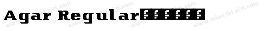 Agar Regular字体转换